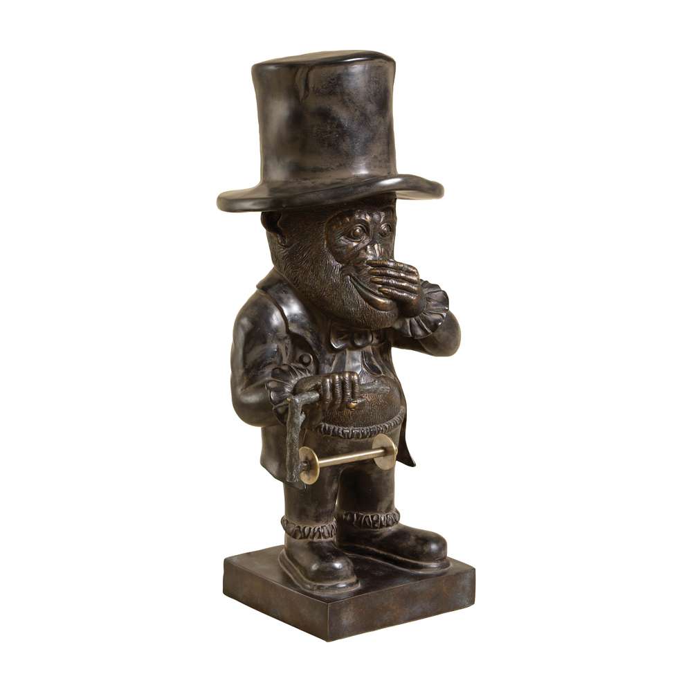 Maitland Smith - Brave Monkey Tissue Holder - 8114-12 veiw 1