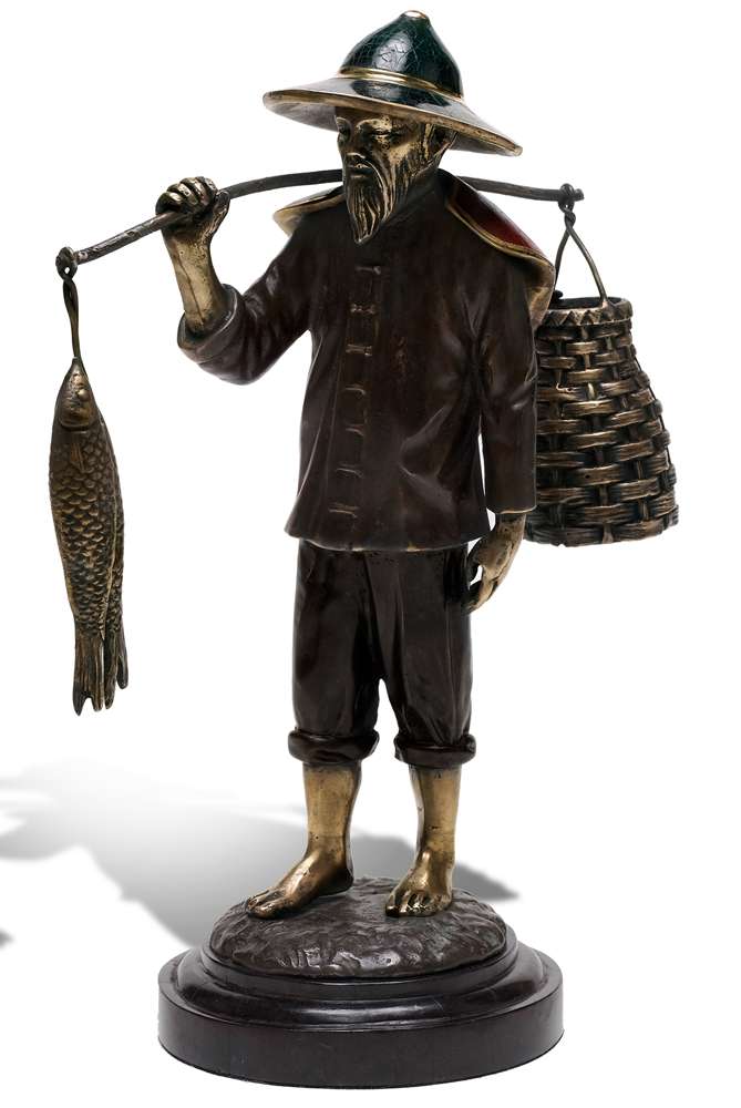 Maitland Smith - Chinese Fisherman Sculpture - 89-1810 veiw 1