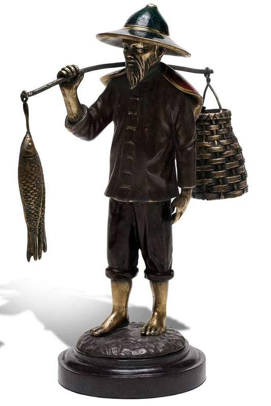 Maitland Smith - Chinese Fisherman Sculpture - 89-1810 veiw 1