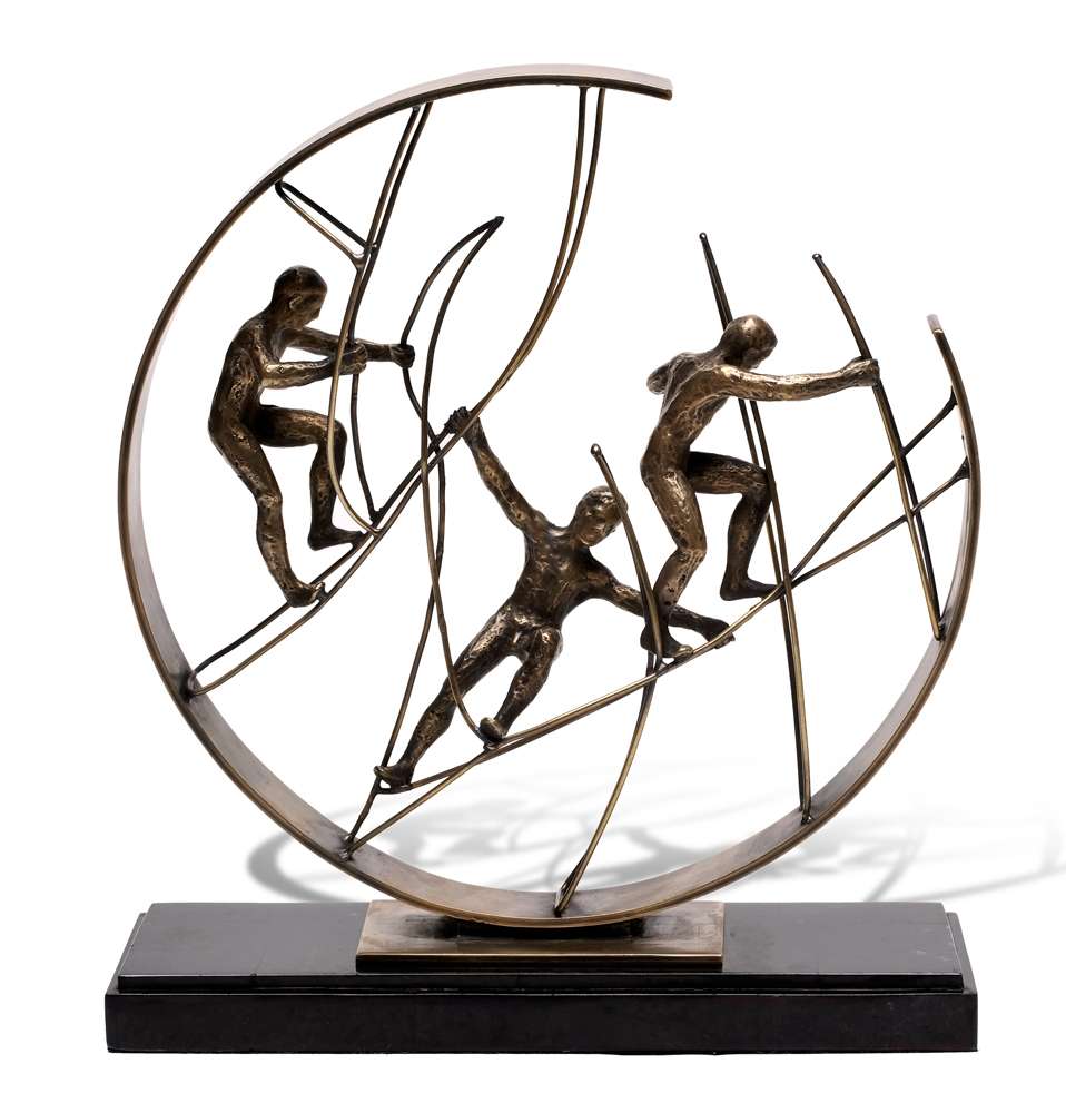 Maitland Smith - Dynamic Climbers Sculpture - 89-1812 veiw 1