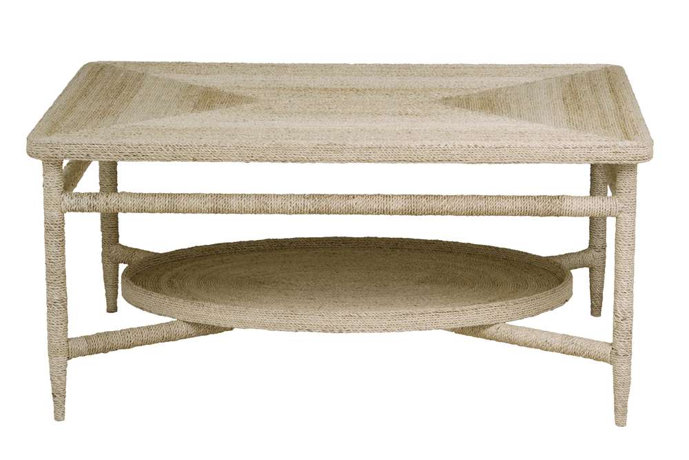 Maitland Smith - Galleried Abaca Cocktail Table - 89-0610 veiw 1