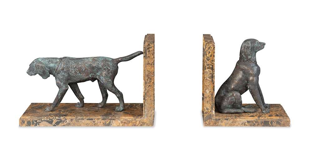 Maitland Smith - Hunting Dog Bookends - 8423-12 veiw 3