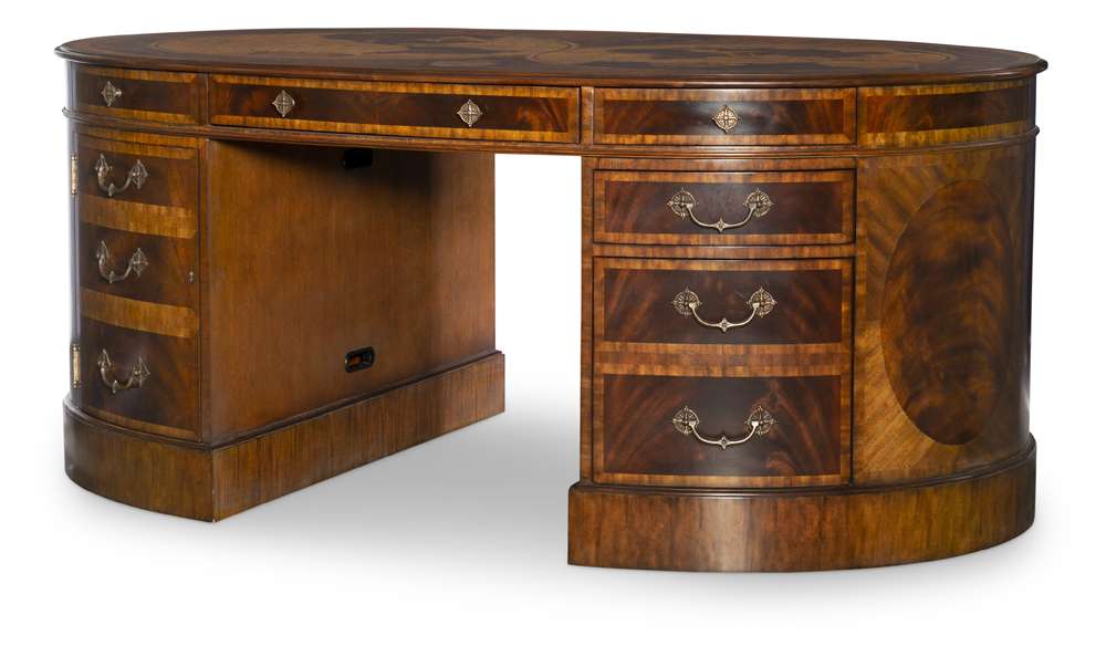 Maitland Smith - Map Partners Oval Desk - 8116-55 veiw 1