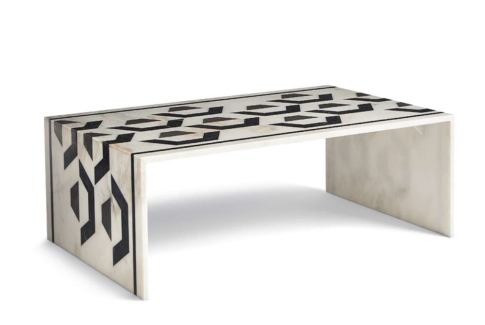 Maitland Smith - Marble Inlay Cocktail Table - 8378-33 veiw 1