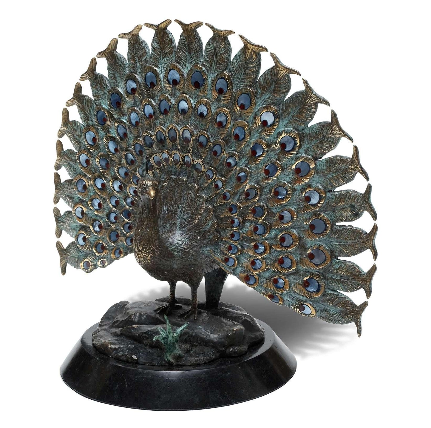 Maitland Smith - Puffed Peacock Sculpture - 89-1819 veiw 1