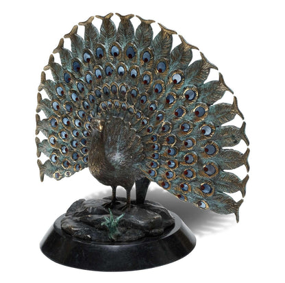 Maitland Smith - Puffed Peacock Sculpture - 89-1819 veiw 1
