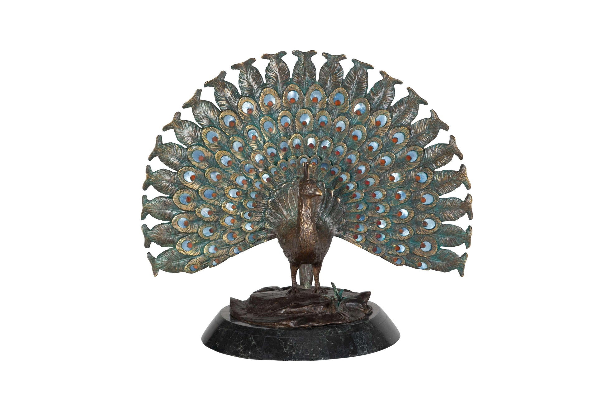 Maitland Smith - Puffed Peacock Sculpture - 89-1819 veiw 2