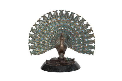 Maitland Smith - Puffed Peacock Sculpture - 89-1819 veiw 2