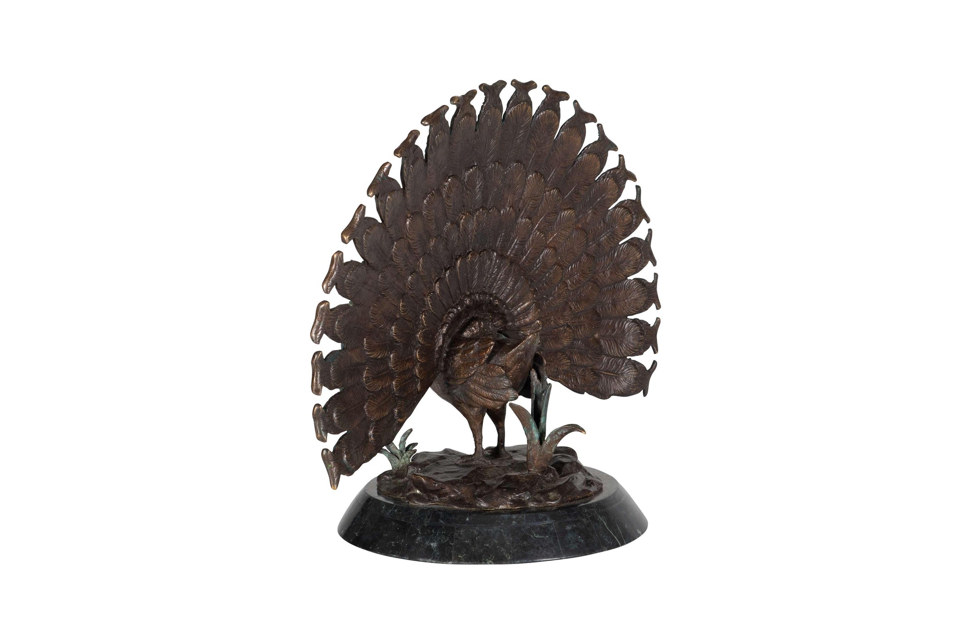 Maitland Smith - Puffed Peacock Sculpture - 89-1819 veiw 3