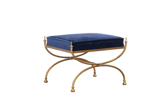 Maitland Smith - Royal Blue Courtly Bench - 8120-42-B veiw 1