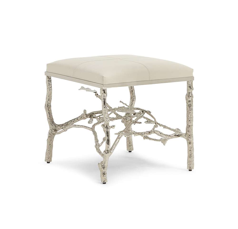 Maitland Smith - Silver Twig Ottoman - 8395-42 veiw 1
