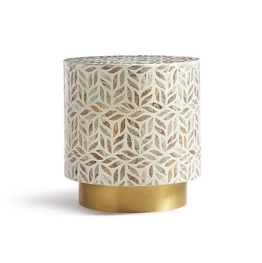 Maitland Smith - Stone Inlay Side Table - 8374-32 veiw 1