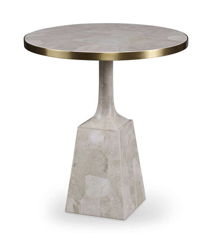Maitland Smith - Stone Pedestal Occasional Table - 8332-36 veiw 1