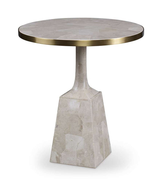 Maitland Smith - Stone Pedestal Occasional Table - 8332-36 veiw 1