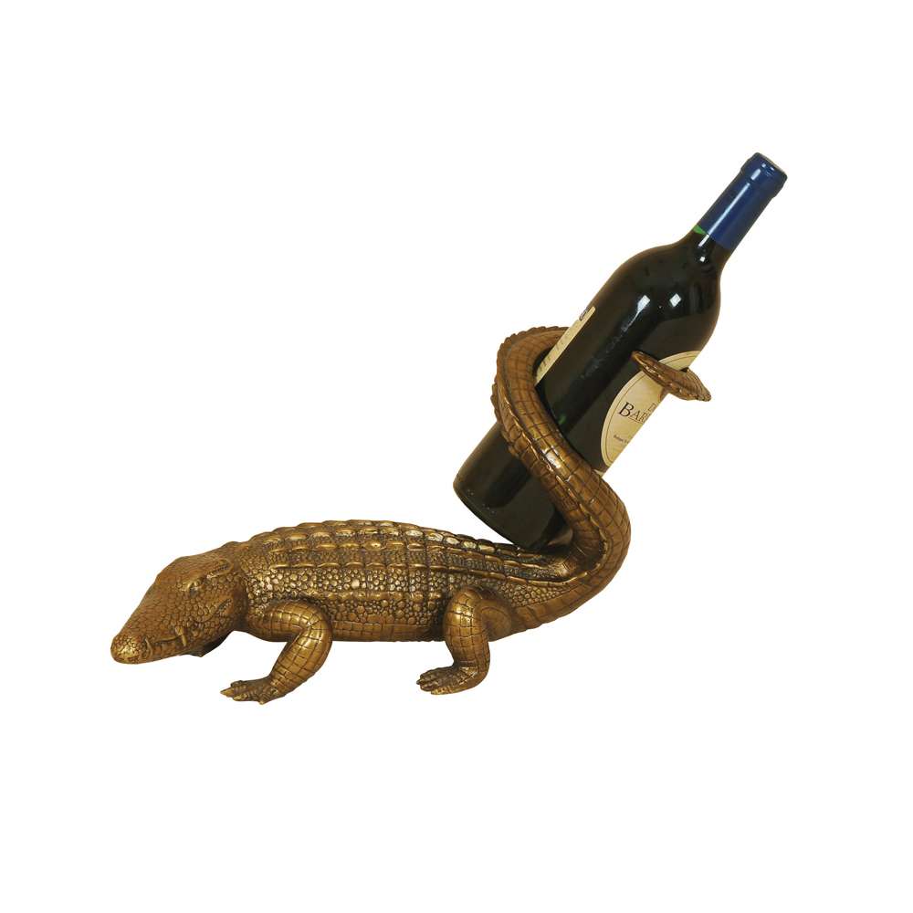 Maitland Smith - Twisted Crocodile Wine Holder - 8143-12 veiw 2
