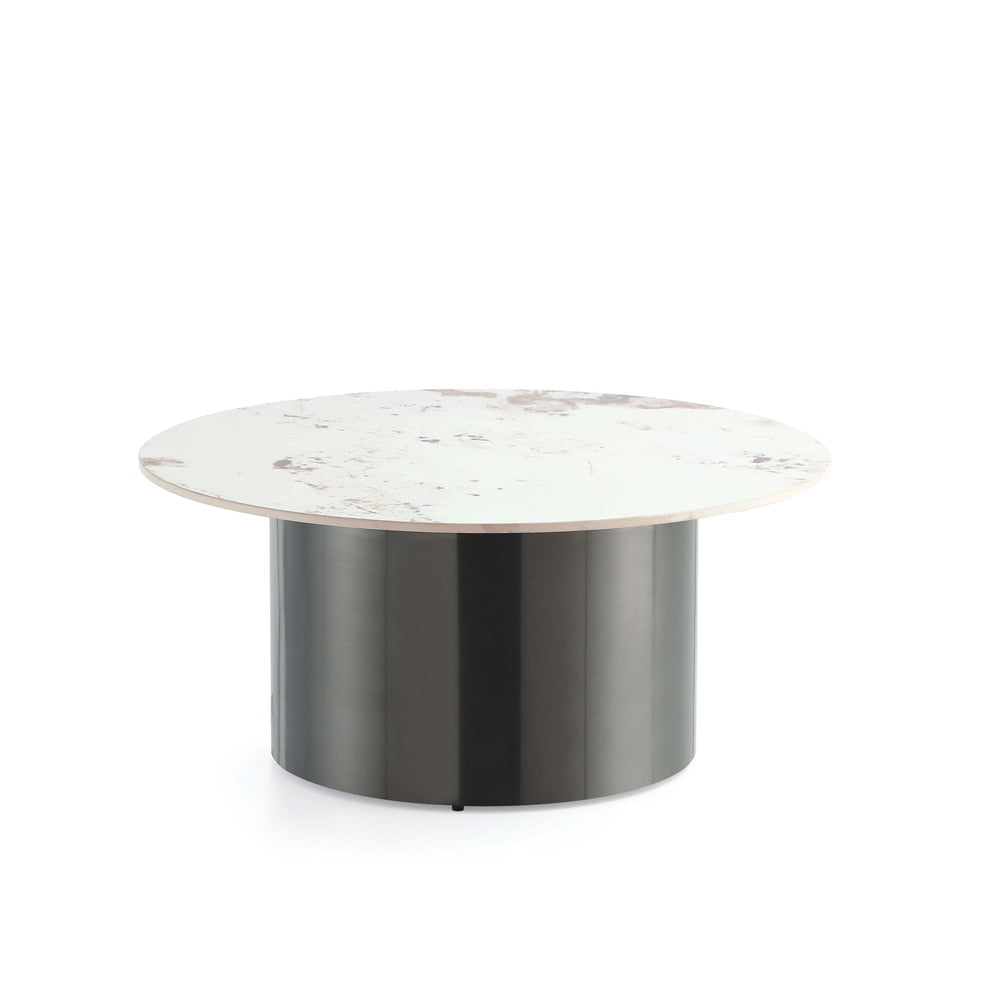 Manhattan Comfort - 2-Piece Alondra Coffee and End Table with Stainless Steel Legs in Black - 2-CE0147 veiw 2
