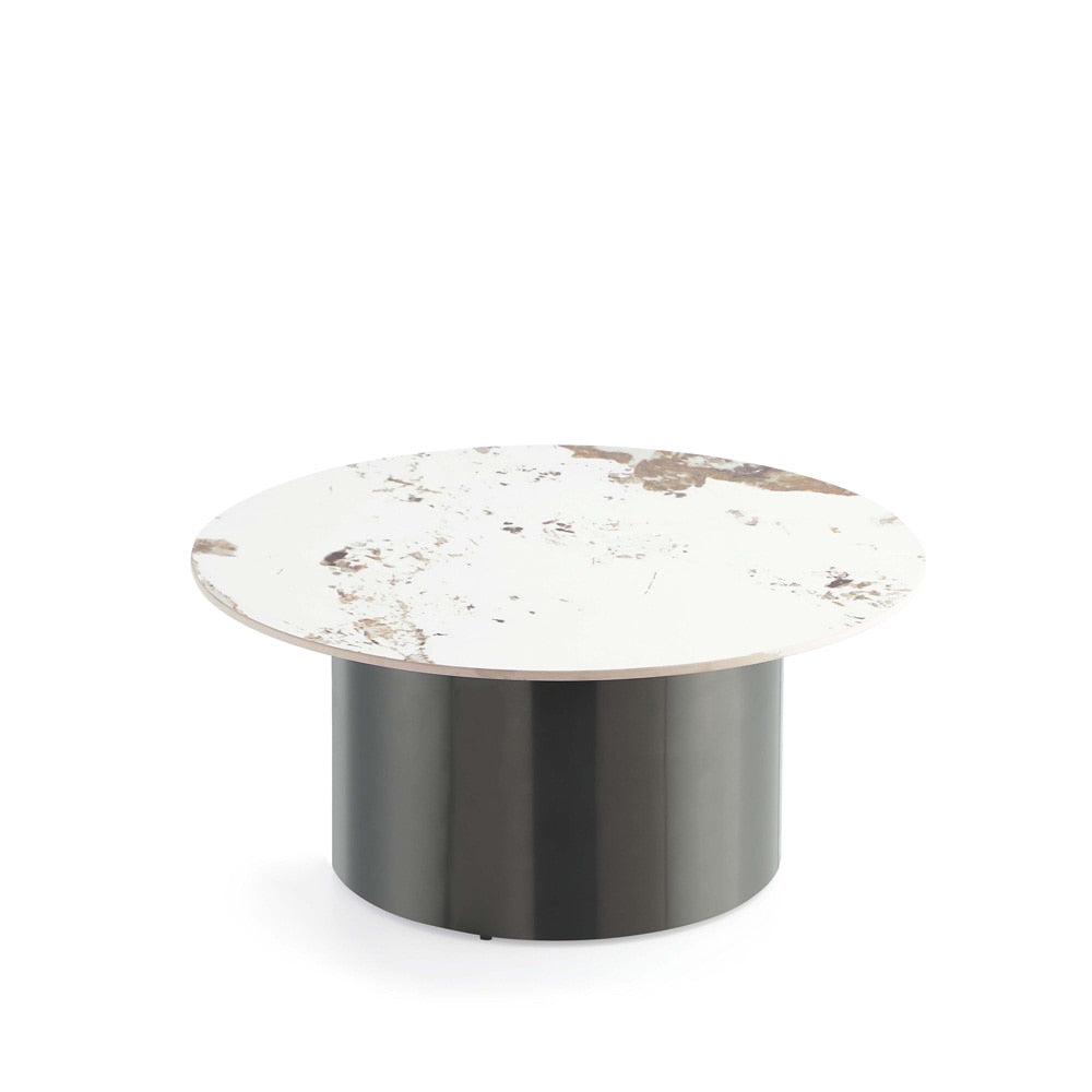 Manhattan Comfort - 2-Piece Alondra Coffee and End Table with Stainless Steel Legs in Black - 2-CE0147 veiw 3