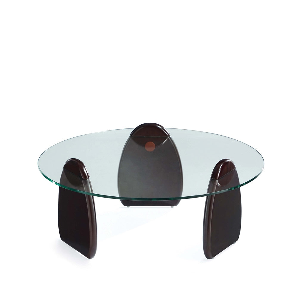 Manhattan Comfort - 2-Piece Artesia Coffee and End Table with Solid Wood Legs in Dark Walnut - 2-CE0158 veiw 2