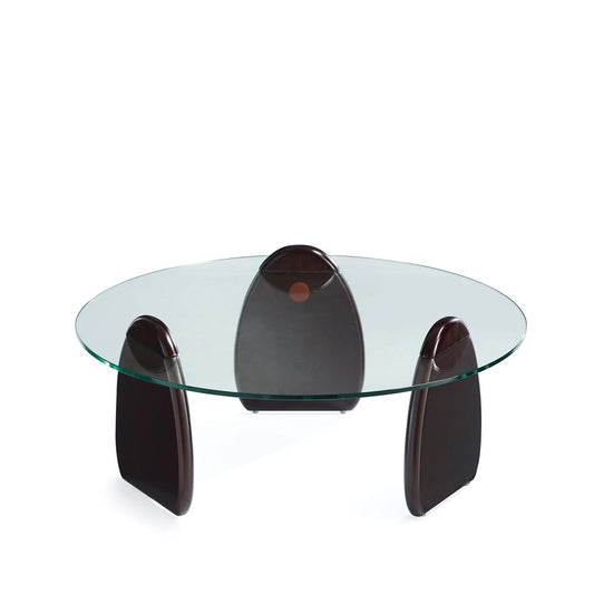 Manhattan Comfort - 2-Piece Artesia Coffee and End Table with Solid Wood Legs in Dark Walnut - 2-CE0158 veiw 2