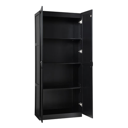 Manhattan Comfort - 2-Piece Cornelia Storage Closet 1.0 and 2.0 in Black - 2-23BC-BK veiw 4