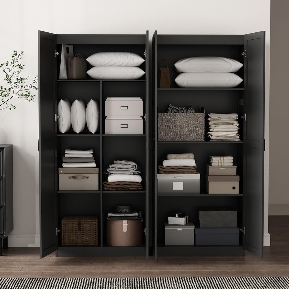 Manhattan Comfort - 2-Piece Cornelia Storage Closet 1.0 and 2.0 in Black - 2-23BC-BK veiw 6