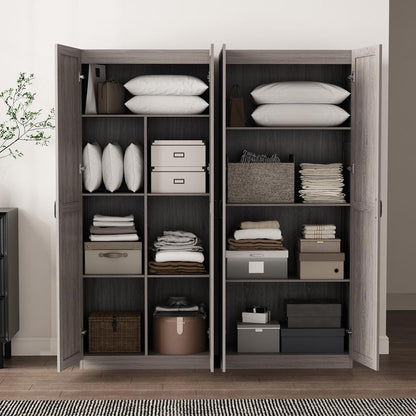 Manhattan Comfort - 2-Piece Cornelia Storage Closet 1.0 and 2.0 in Grey - 2-23BC-GY veiw 6