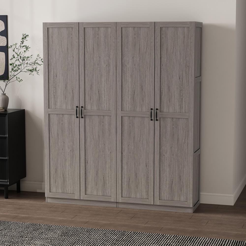 Manhattan Comfort - 2-Piece Cornelia Storage Closet 1.0 and 2.0 in Grey - 2-23BC-GY veiw 7
