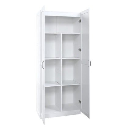 Manhattan Comfort - 2-Piece Cornelia Storage Closet 1.0 and 2.0 in White - 2-23BC-WH veiw 3