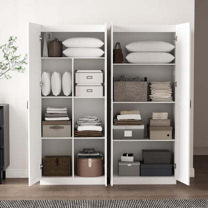 Manhattan Comfort - 2-Piece Cornelia Storage Closet 1.0 and 2.0 in White - 2-23BC-WH veiw 6