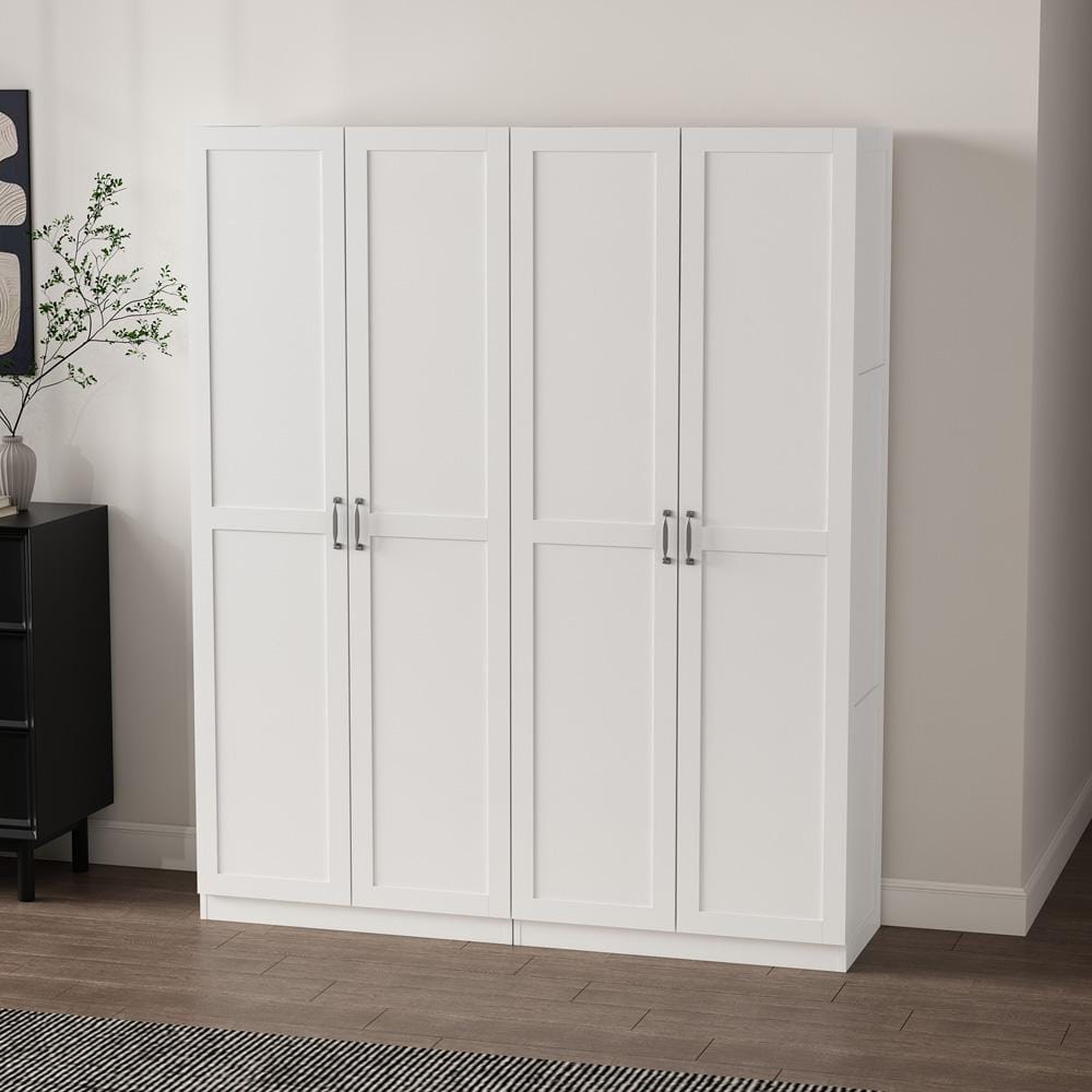 Manhattan Comfort - 2-Piece Cornelia Storage Closet 1.0 and 2.0 in White - 2-23BC-WH veiw 7