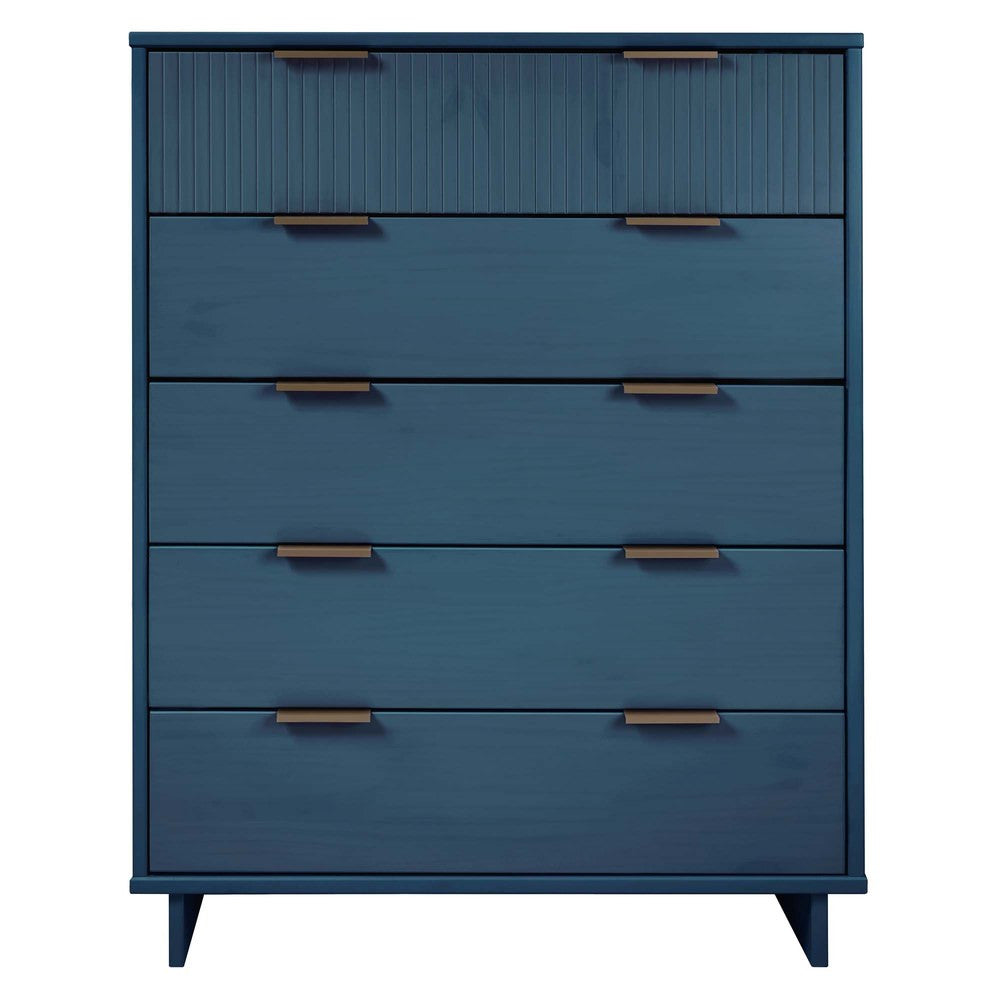 Manhattan Comfort - 2-Piece Granville Dresser and Chest with 8 Drawers in Midnight Blue - GRAN024 view 1