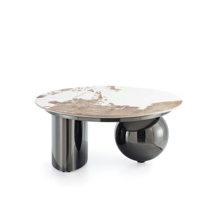 Manhattan Comfort - 2-Piece Laurel Coffee and End Table with Stainless Steel Legs in Black - 2-CE1811 veiw 3