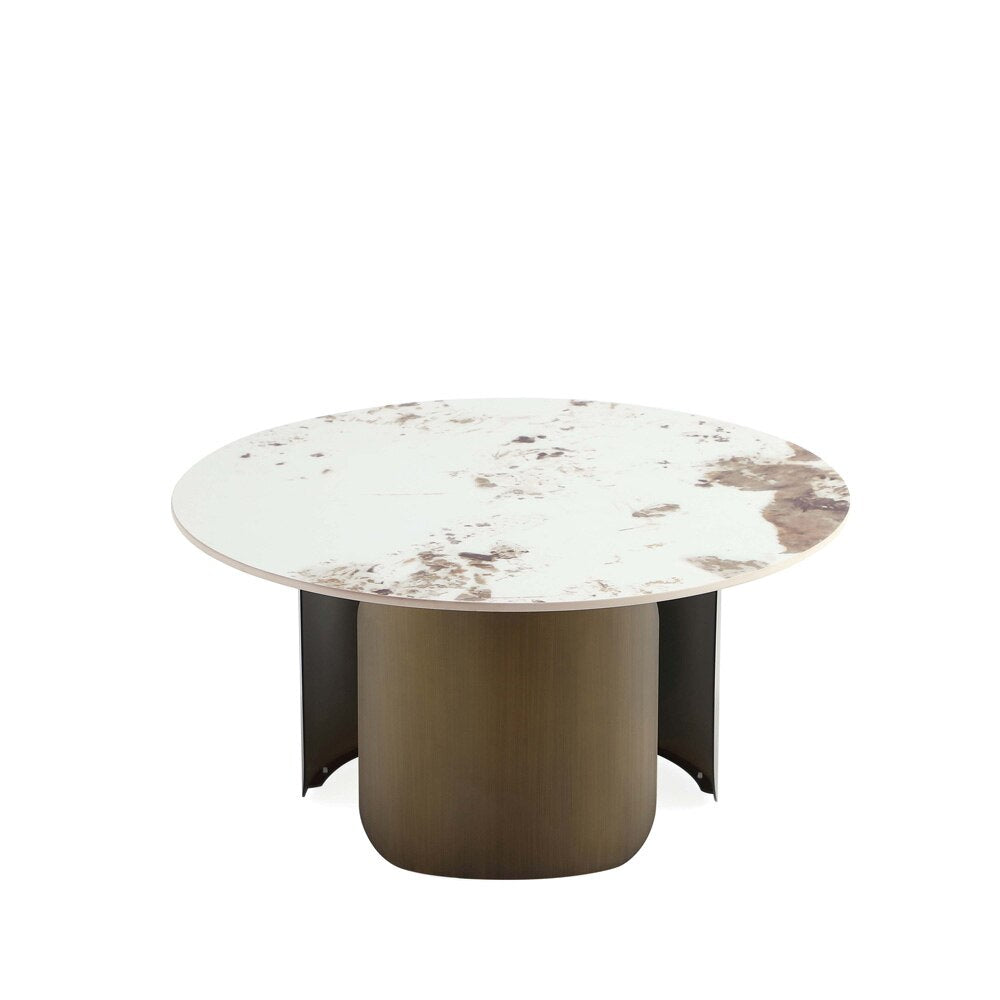 Manhattan Comfort - 2-Piece Monica Coffee and End Table with Stainless Steel Legs in Gold - 2-CE0169 veiw 4