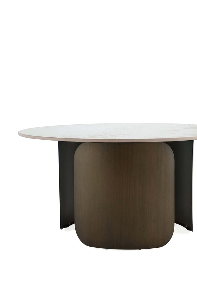 Manhattan Comfort - 2-Piece Monica Coffee and End Table with Stainless Steel Legs in Gold - 2-CE0169 veiw 6