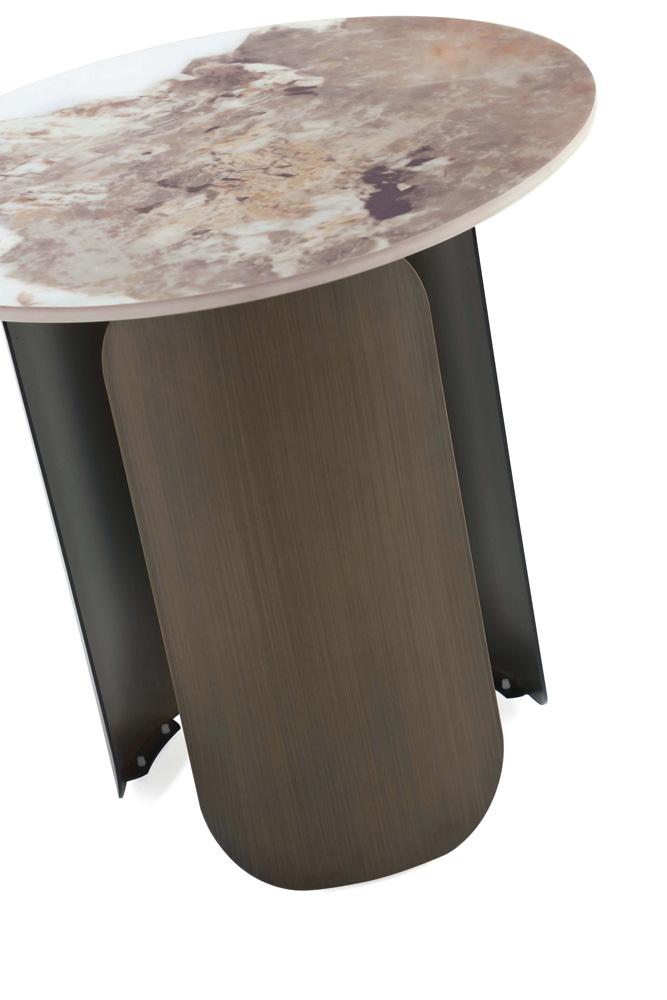 Manhattan Comfort - 2-Piece Monica Coffee and End Table with Stainless Steel Legs in Gold - 2-CE0169 veiw 11