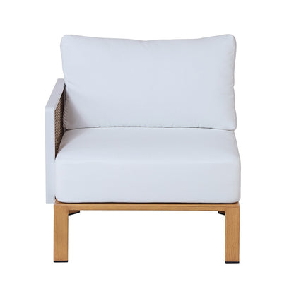 Manhattan Comfort - 4-Piece Vine Polyester Patio Conversation Set with Aluminum Legs in Cream - OD-CV029-CR veiw 9