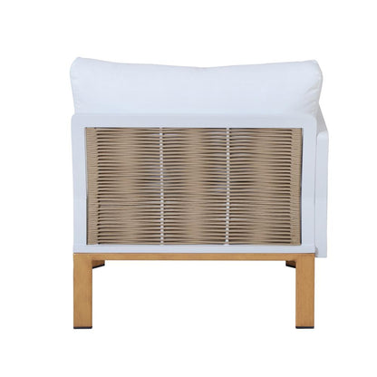 Manhattan Comfort - 4-Piece Vine Polyester Patio Conversation Set with Aluminum Legs in Cream - OD-CV029-CR veiw 11