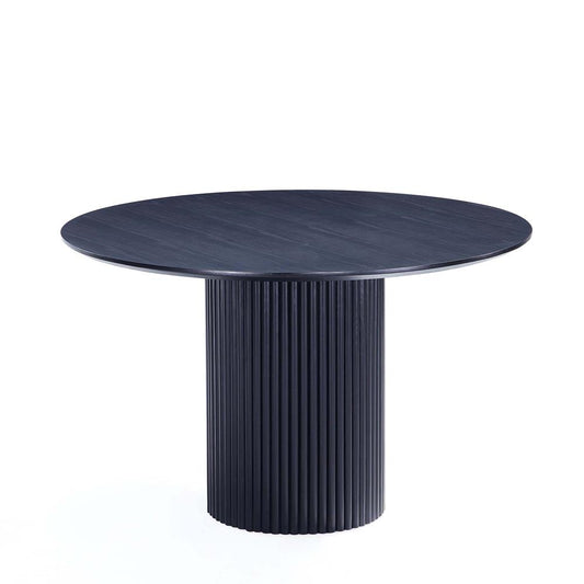 Manhattan Comfort - 5-Piece Versailles and Hathaway Dining with Arm Chair - American Ash WoodDining Table - American Solid Ash Wood Legs in Black and Natural CaneBlack - 4-DT03ACCA02-BK veiw 2