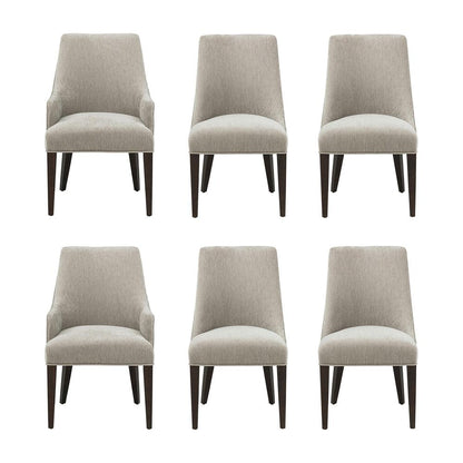 Manhattan Comfort - 6-Piece Beever Dining Chair and Arm Chair in Taupe - 6-DC103-TP veiw 1