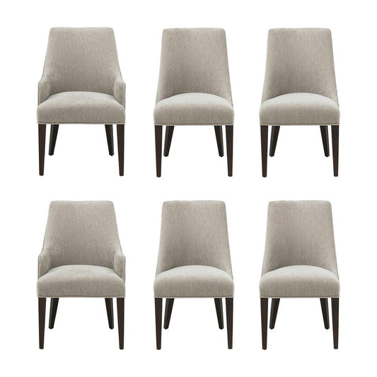 Manhattan Comfort - 6-Piece Beever Dining Chair and Arm Chair in Taupe - 6-DC103-TP veiw 1