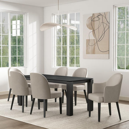 Manhattan Comfort - 6-Piece Hillman Dining Chair and Arm Chair in Light Grey - 6-DC087AR2-LG veiw 7