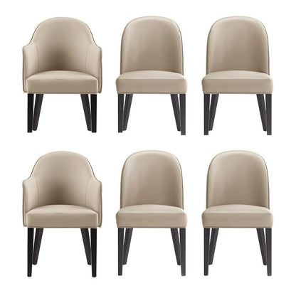 Manhattan Comfort - 6-Piece Hillman Dining Chair and Arm Chair in Sand - 6-DC087AR2-SD veiw 1
