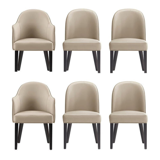 Manhattan Comfort - 6-Piece Hillman Dining Chair and Arm Chair in Sand - 6-DC087AR2-SD veiw 1