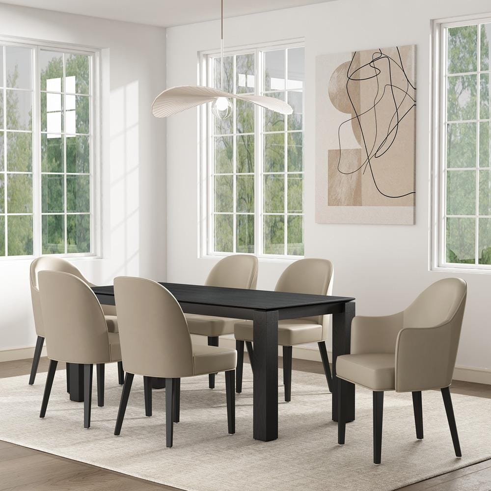 Manhattan Comfort - 6-Piece Hillman Dining Chair and Arm Chair in Sand - 6-DC087AR2-SD veiw 6