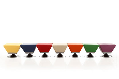 Manhattan Comfort - 7-Piece Diamond Faux Leather Ottomans with Metal Legs in - 7-OT002 veiw 1
