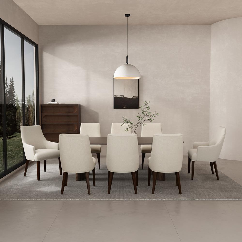 Manhattan Comfort - 8-Piece Beever Dining Chair and Arm Chair in Cream - 8-DC103-CR veiw 8