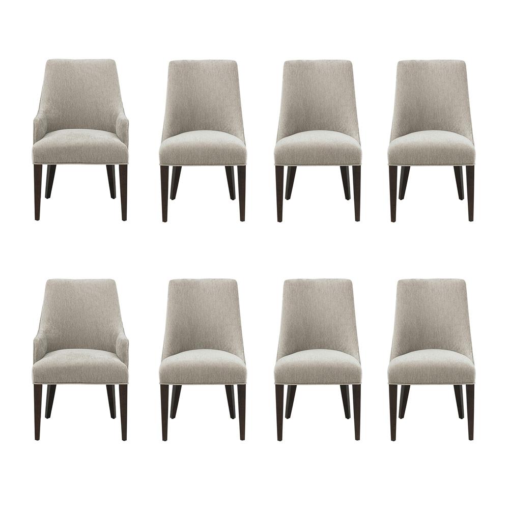 Manhattan Comfort - 8-Piece Beever Dining Chair and Arm Chair in Taupe - 8-DC103-TP veiw 1