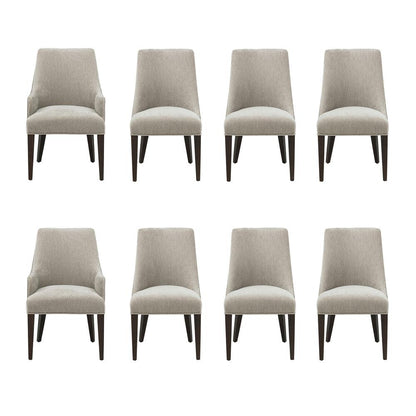 Manhattan Comfort - 8-Piece Beever Dining Chair and Arm Chair in Taupe - 8-DC103-TP veiw 1