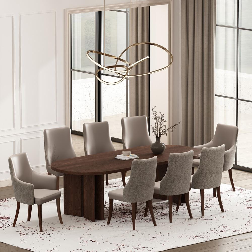 Manhattan Comfort - 8-Piece Connie Dining Chair and Arm Chair in Taupe - 8-DC095-TP veiw 8