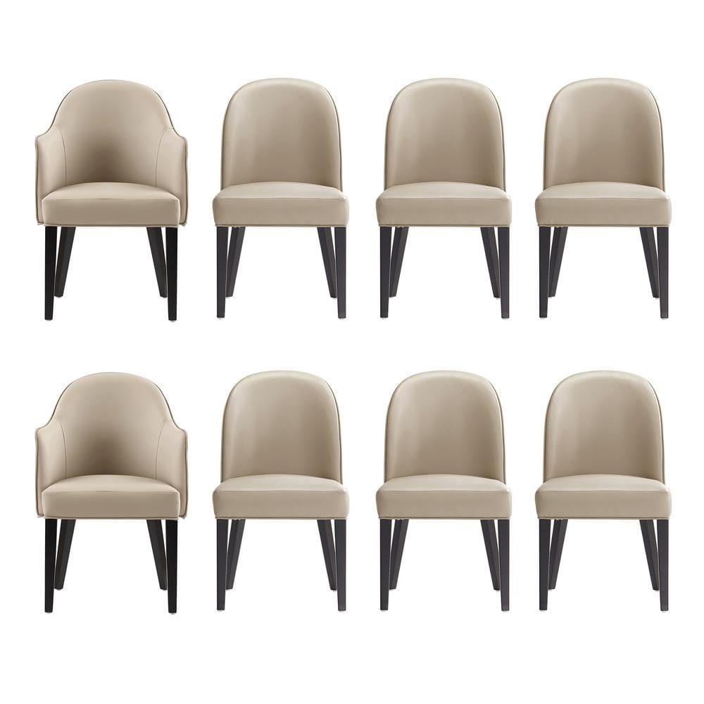 Manhattan Comfort - 8-Piece Hillman Dining Chair and Arm Chair in Sand - 8-DC087AR2-SD veiw 1